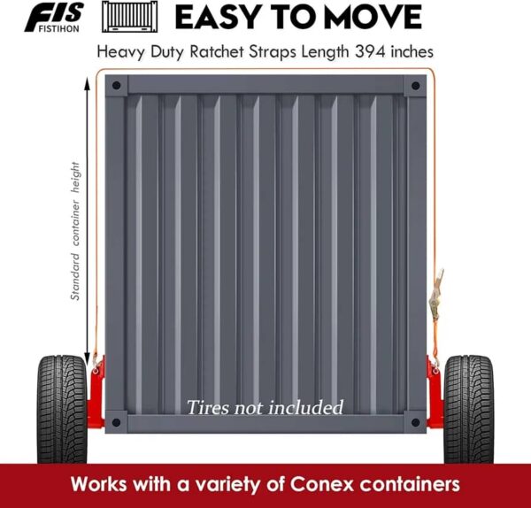 2 Pack Shipping Container Wheels - Image 5
