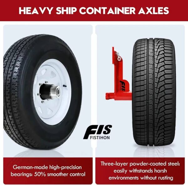 2 Pack Shipping Container Wheels - Image 6